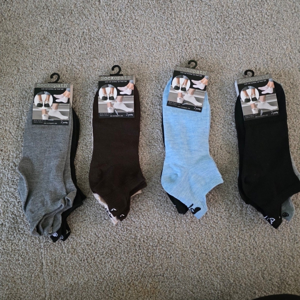 Womens SOCKOPATH Socks Gray, Brown, Blue, Black